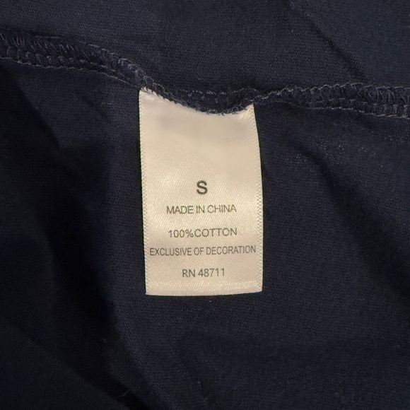 Ophelia Roe Embroidered Blue Short Sleeve Top (S) - Picture 6 of 6